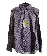 198 Robert Graham Shirt S Button Down Classic YENI Multicolor Stretch NWT