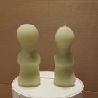 Fenton Art Glass Clear Satin Frosted Praying Boy and Girl Figurines Set
