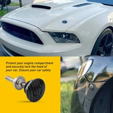2 Push X Button Release Quick Hood Bonnet Pins Lock Clip Bumper Latch Carbon E