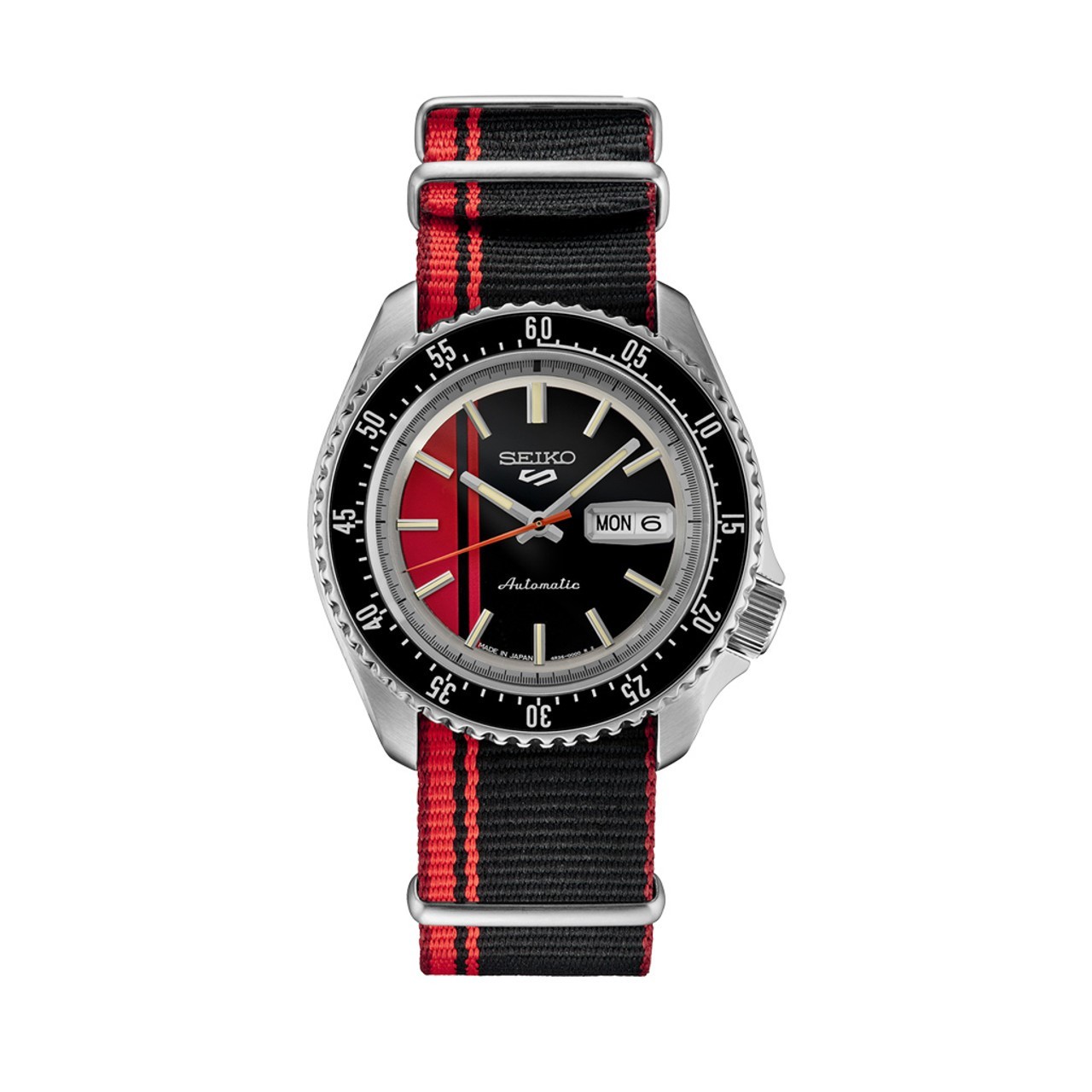 Seiko 5 Sports Automatic Men's Watch U.S Special Creation Red/Black Stripe 100M