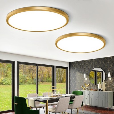 12 Inch Gold LED Ceiling Light Flush Mount, 5000K Daylight White Flat LED Cei...