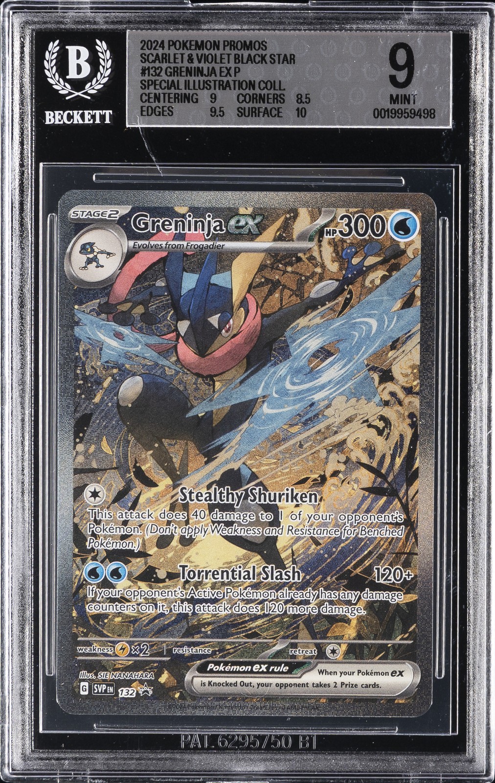 2024 POKEMON PROMOS #132 GRENINJA EX BGS 9