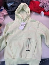 Nike Pullover Hoodie Girls XS Light Green Fleece Sweatshirt Logo Pockets NWT 34s