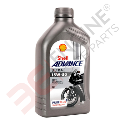 Shell Advance 4T 15W-50 Ultra 100% Synthetic Motorcycle Oil - 1