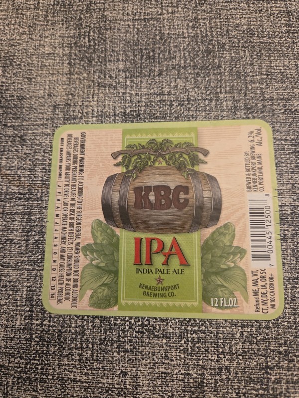KENNEBUNKPORT BREWING CO CRAFT MICRO BEER LABEL MAINE