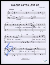 AJ McLean "Backstreet Boys" SIGNED 'As Long As You Love Me' Sheet Music ACOA