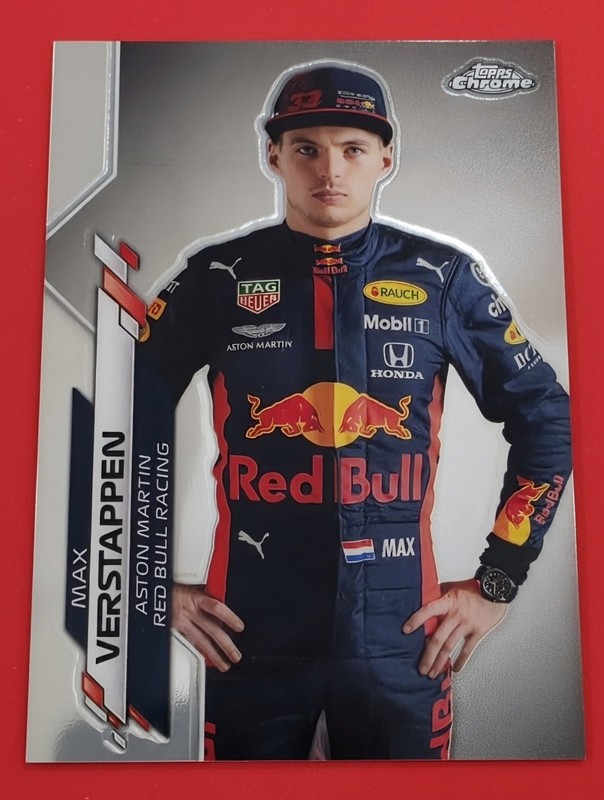 2020 Topps Chrome Formula 1 F1 Max Verstappen Portrait #6 RC Red Bull