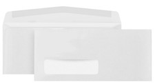 500 10 Single Left Window Envelopes Gummed No Tint