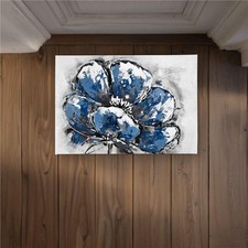 Begin Home Decor CODM1724A5VJNG 17 x 24 in. Small Flower Classic Blue Contemp...
