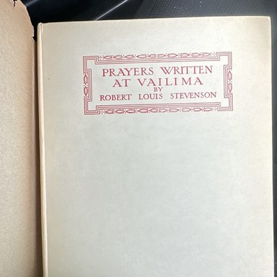 Robert Louis Stevenson Prayers Written at Vailima engl. ill., sign., 1928