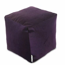 Majestic Home Goods Cube Pouf Villa Aubergine