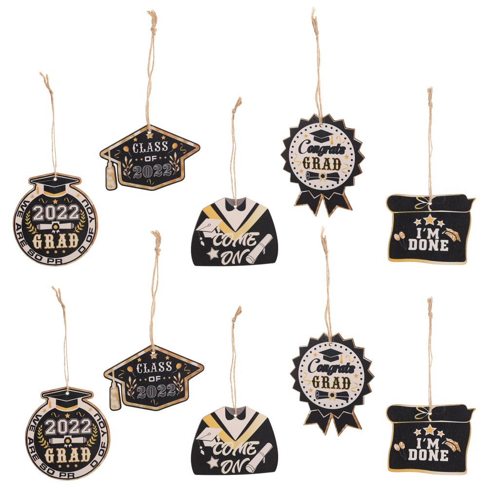 10 Piezas Delicadas Decoraciones para Colgar Escena de Graduación Decoraciones