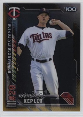 2016 Bowman Scouts' Top 100 Gold Refractor 11/50 Max Kepler Rookie RC 3kd