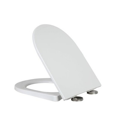 WC-Sitz Soft Close D-Form weiß 360° verstellbar Scharnier Top Fix antibakteriell
