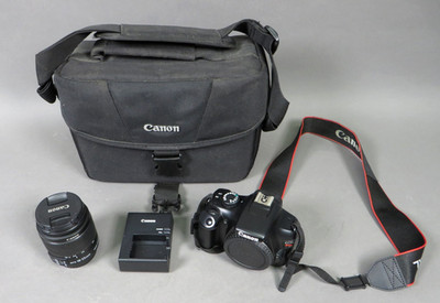Canon EOS Rebel T3 Digital SLR Camera w/18-55mm 3.5-5.6 II Lens Battery+Charger