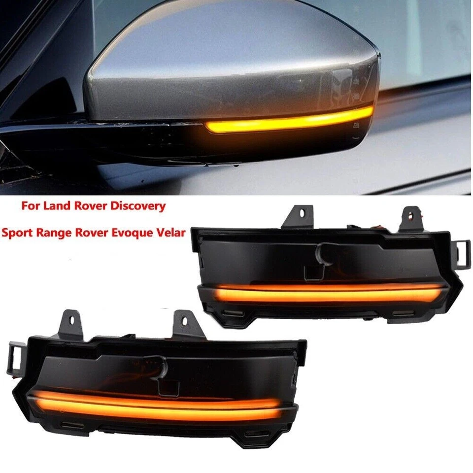 Pair For Land Rover For Range Rover Velar Side View Mirrors Turn Signal Light Foto 4 de 4