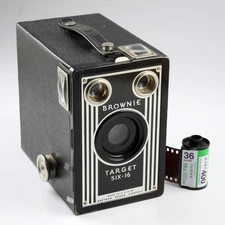 Kodak Brownie Target Six-16 Box Camera - Art Deco Face - Vintage