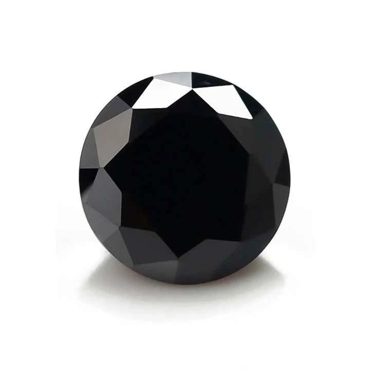 AAA Loose Gemstone Synthetic Round Fine Cut Black Spinel For Assorted Jewelry - Image 4 of 4