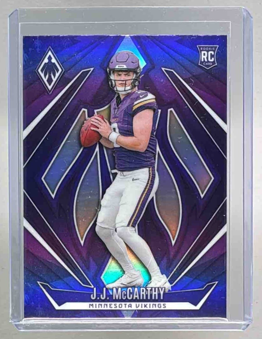 J.J. McCarthy 2024 Panini Phoenix #185 Purple Rookie RC