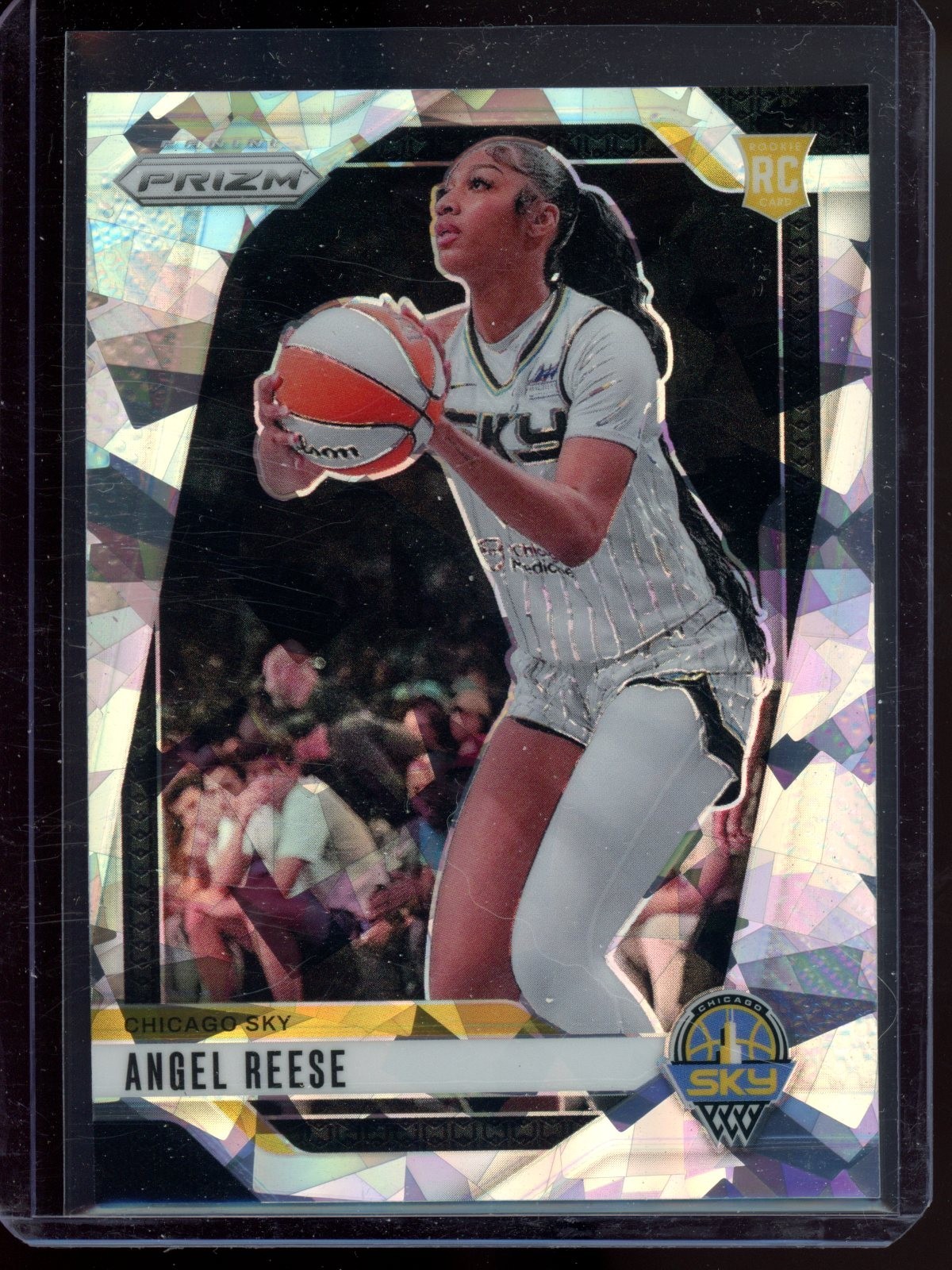 2024 Prizm Cracked Ice Angel Reese RC Chicago Sky Rookie WNBA Card #10
