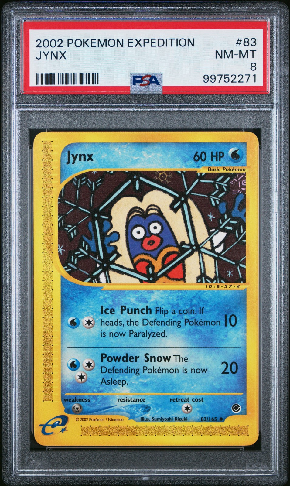 2002 POKEMON EXPEDITION #83 JYNX PSA 8