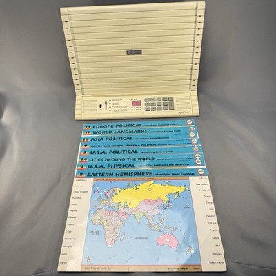 GeoSafari EI 8700 Electronic Homeschooling Learning System VINTAGE TESTED WORKS