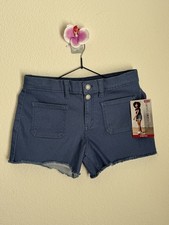 Levi's True Navy Cut-Off Denim Shorts Girls Size 14R Stretch Medium Wash