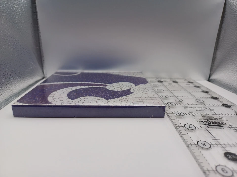 Kansas State Wildcats KSU Powercat Tina Blanck Mosaic Tile Print Wall Art NWT 6" - Image 4 of 4