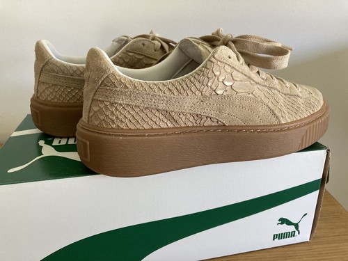 Zapatillas deportivas mujer PUMA Platform Exotic Skin 38,5 beige cuero EXCELENTES - Imagen 23 de 24