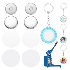 10 Sets Button Maker Supplies 25mm / 0.98 Inch Blank Badge Button Parts Badge...