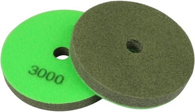4'' Diamond Sponge Fiber Polishing Pad 3000 Grit - Polish Size: Grit-3000#-2Pcs