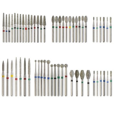 Dental Diamond Burs FG High Speed Round End Taper Ball Football Cylinder Coarse