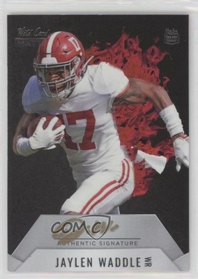 2021 MATTE Hot Rookies Black - Red Flames 1/25 Jaylen Waddle Auto RC 8gd