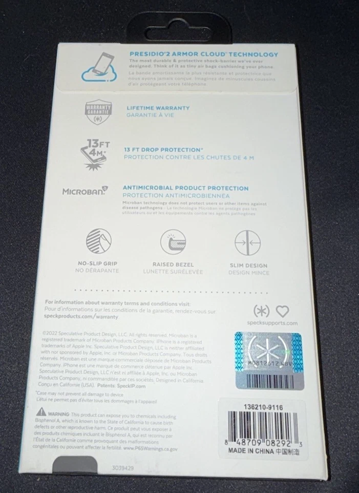 Speck Presidio Grip Case for iPhone 8 - Black - Image 2 of 2