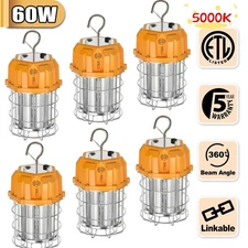6X 60W LED Temporary Work Light High Bay Work Lights Construction 9000LM Linkale