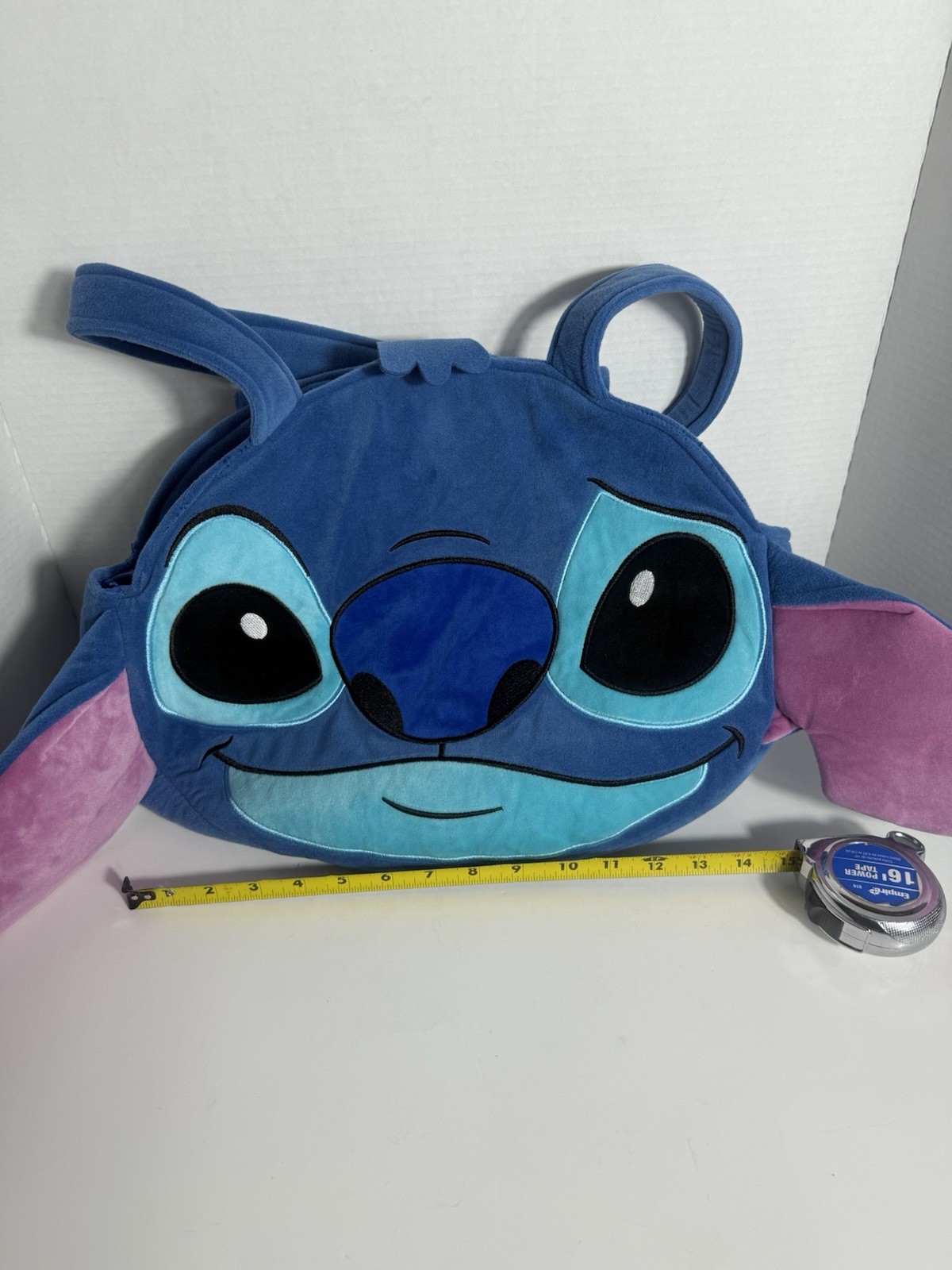 Disney Lilo and Stitch Fuzzy 3D Plush Tote Bag With Drop Handle NEW image 5