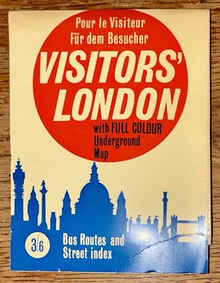 1960 s Geographers Map VISITORS  LONDON w/Full Underground Map Bus/Street Routes
