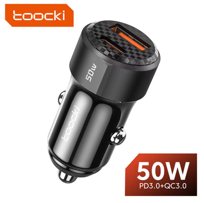 Auto Superschnell USB Ladegerät Zigarettenanzünder 50W USB + USB-C Car Charger