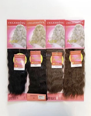 24K CELEBRITY Blended Human Hair Super Wave Bulk Wet Wavy for Braiding 16-24'' Select Colors