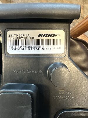 bibi　ブラック36 2014-2020 Infiniti QX60 Bose Acoustic Subwoofer Speaker Bass