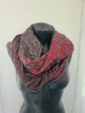Christmas Infinity Red Sparkle Scarf Holiday
