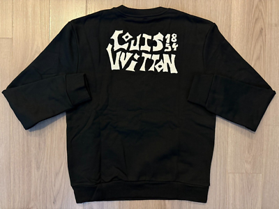 Louis Vuitton Comics Owl Patch Crewneck sweatshirt black sz M | eBay