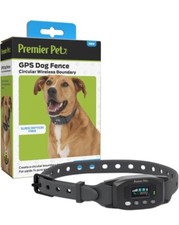 Premier Pet GPS Dog Fence Collar - Circular Wireless Boundary - Portable