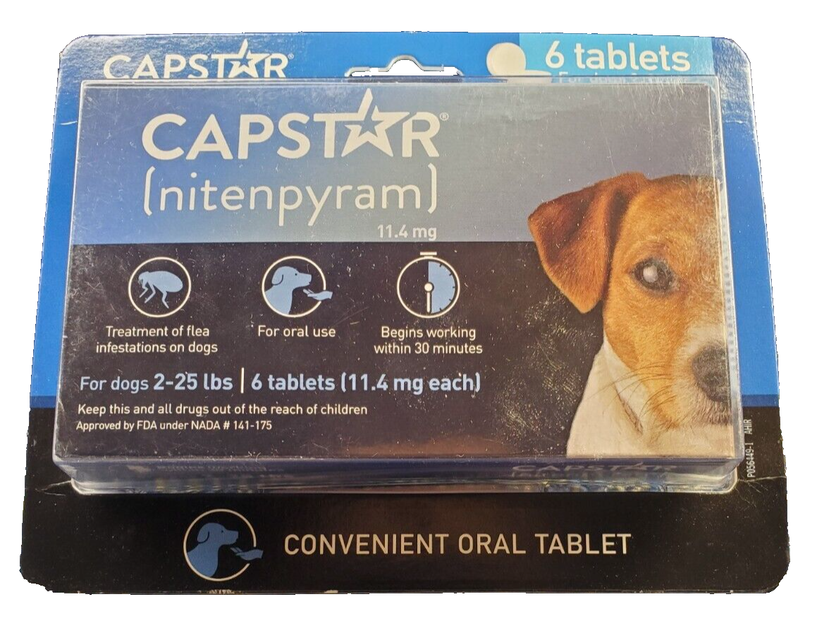 CAPSTAR Oral Flea Treatment for Dogs Small Dogs (225 lbs), 6 Doses