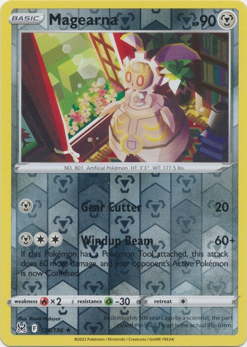Reverse Holo Magearna 128/196 Rare Lost Origin