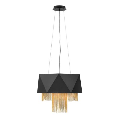 Hanging lamp black gold 6x E27 metal modern design hanging light dining room-