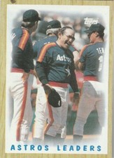 FREE SHIPPING-MINT-1987 Topps #531 Houston Astros LEADERS PLUS BONUS CARDS