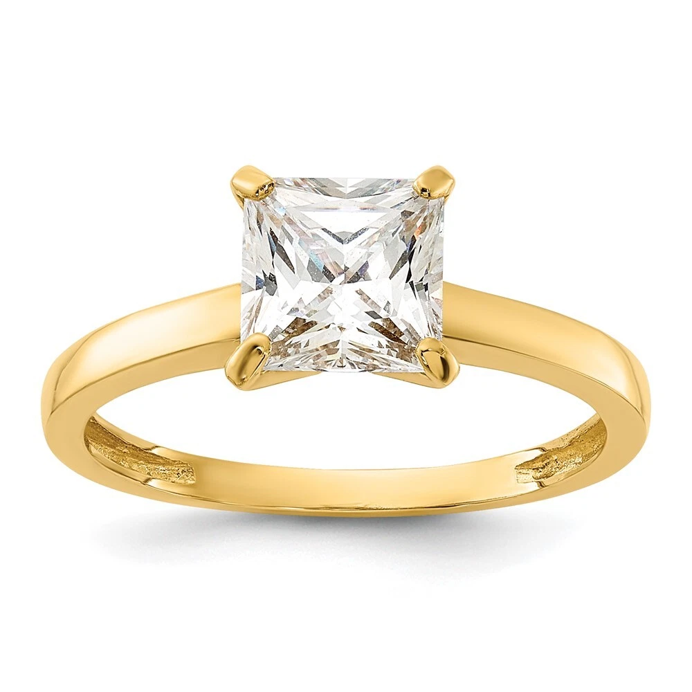 Cubic Zirconia Yellow Gold 10k Engagement & Wedding Jewelry for