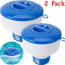 Floating Chlorine 3" Tablet Swimming Pool Chemical 7" Dispenser Collapsible Tank