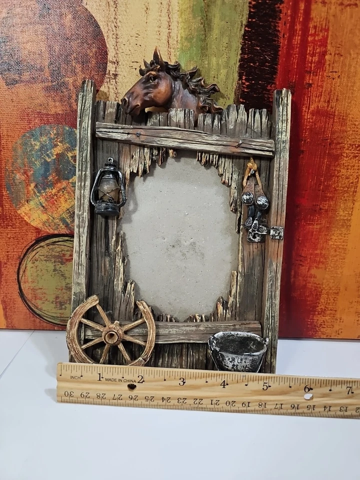 Marco de fotos de caballo 3D 3,5x5 decoración de granja occidental campo 🐎 Foto 2 de 4